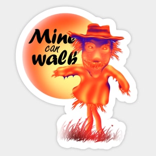 The scarecrow walks at midnight, funny halloween sayings Sticker